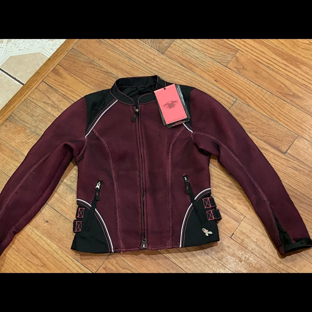 Ladies Pink & Black HARLEY DAVIDSON Breast Cancer Awareness Jacket Sz S NWT